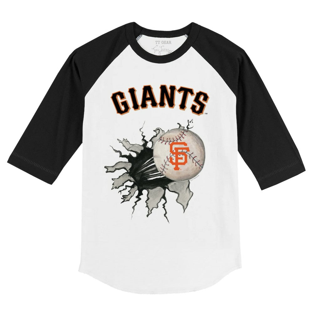 San Francisco Giants Tiny Turnip Youth Baseball Tear 3/4-Sleeve Raglan T-Shirt for sale