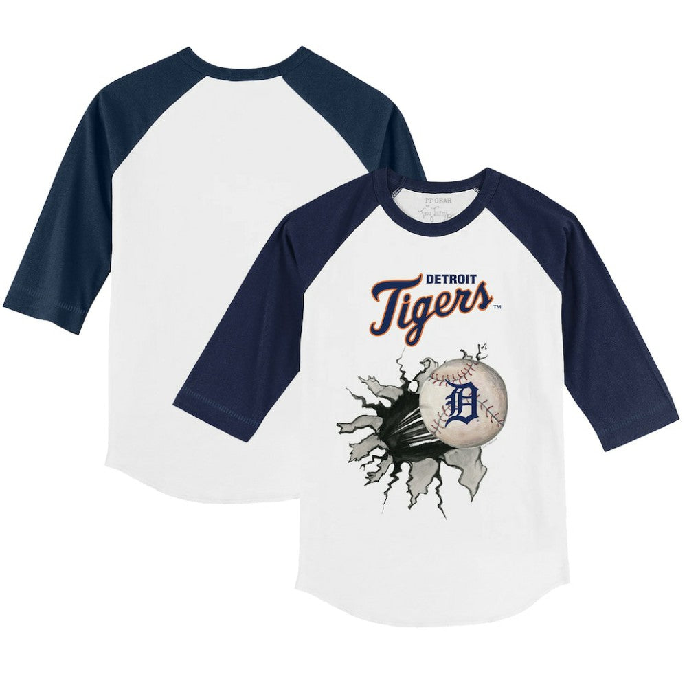Detroit Tigers Tiny Turnip Youth Baseball Tear 3/4-Sleeve Raglan T-Shirt Near Me