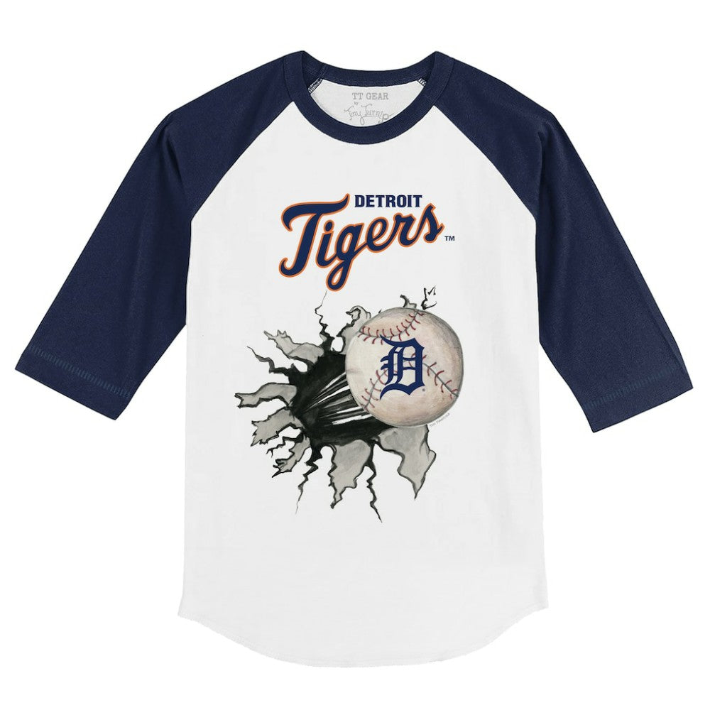 Detroit Tigers Tiny Turnip Youth Baseball Tear 3/4-Sleeve Raglan T-Shirt Near Me