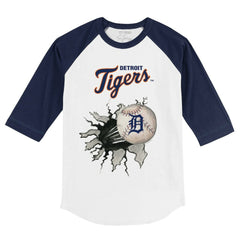 Detroit Tigers Tiny Turnip Youth Baseball Tear 3/4-Sleeve Raglan T-Shirt Near Me