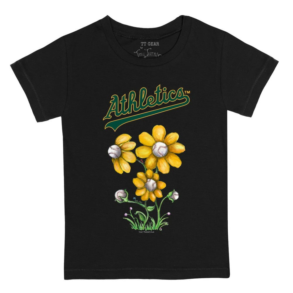 Athletics Tiny Turnip Youth Blooming Baseballs T-Shirt for sale