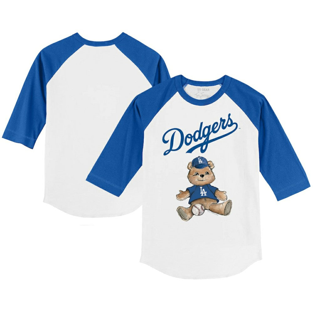 Los Angeles Dodgers Tiny Turnip Youth Teddy Boy 3/4-Sleeve Raglan T-Shirt for sale