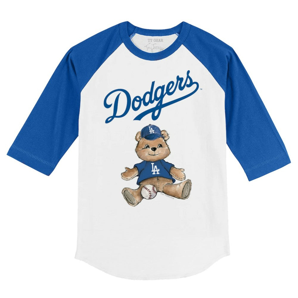 Los Angeles Dodgers Tiny Turnip Youth Teddy Boy 3/4-Sleeve Raglan T-Shirt for sale