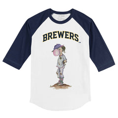 Milwaukee Brewers Tiny Turnip Youth Bubbles 3/4-Sleeve Raglan T-Shirt for sale