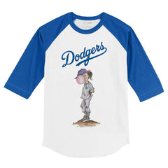 Los Angeles Dodgers Tiny Turnip Youth Bubbles 3/4-Sleeve Raglan T-Shirt for sale