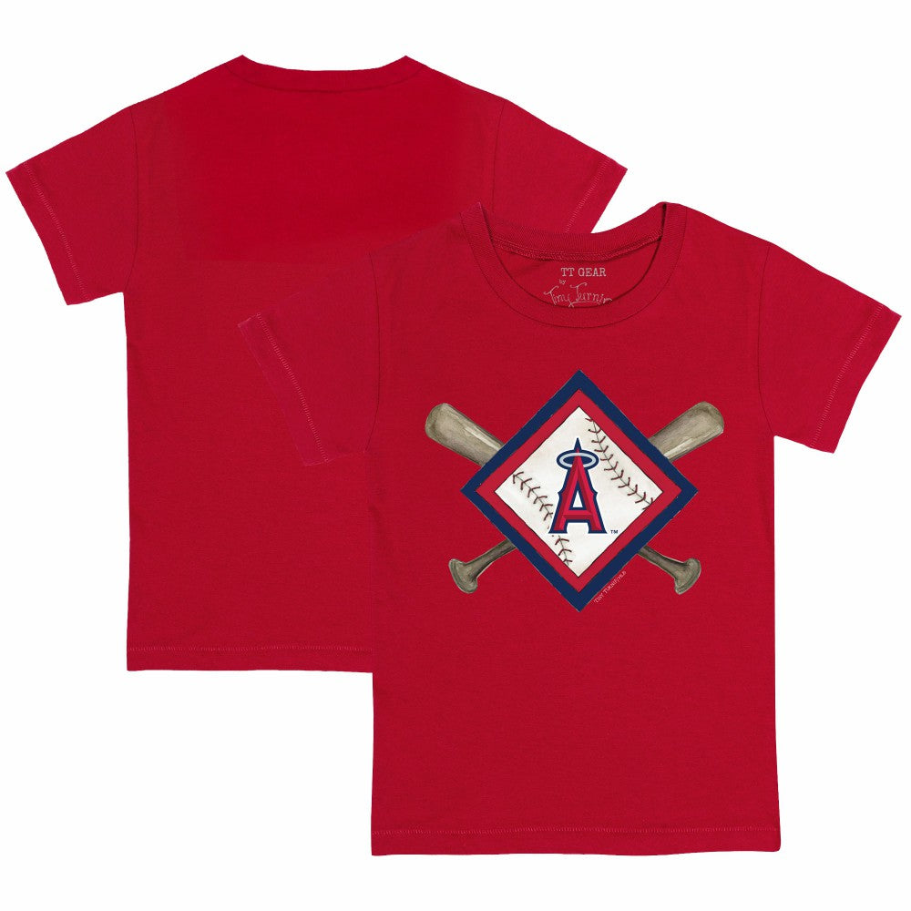 Los Angeles Angels Tiny Turnip Youth Diamond Cross Bats T-Shirt Discount
