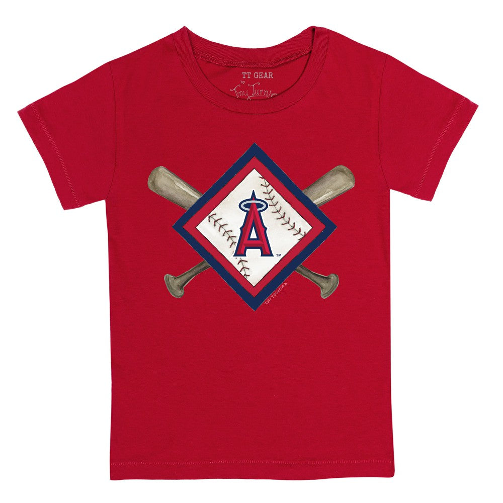 Los Angeles Angels Tiny Turnip Youth Diamond Cross Bats T-Shirt Discount