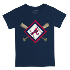Atlanta Braves Tiny Turnip Youth Diamond Cross Bats T-Shirt Discount