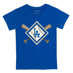 Los Angeles Dodgers Tiny Turnip Youth Diamond Cross Bats T-Shirt for sale