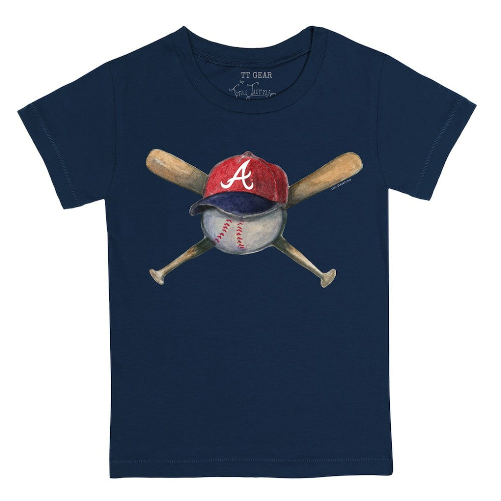 Atlanta Braves Tiny Turnip Youth Hat Crossbats T-Shirt Sale
