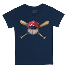 Atlanta Braves Tiny Turnip Youth Hat Crossbats T-Shirt Sale