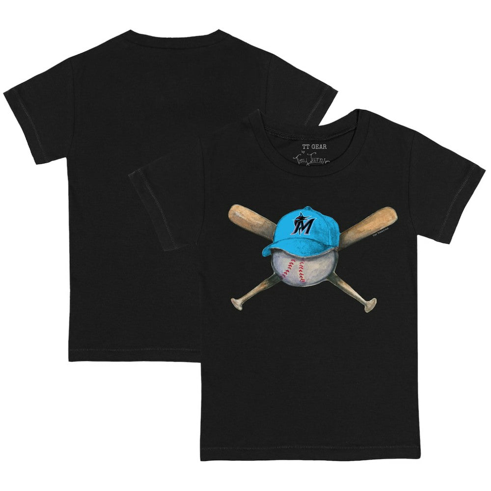 Miami Marlins Tiny Turnip Youth Hat Crossbats T-Shirt for sale