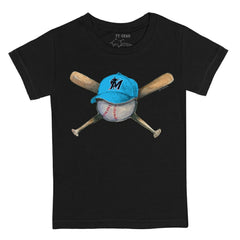 Miami Marlins Tiny Turnip Youth Hat Crossbats T-Shirt for sale