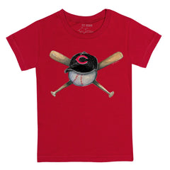 Cincinnati Reds Tiny Turnip Youth Hat Crossbats T-Shirt Discount