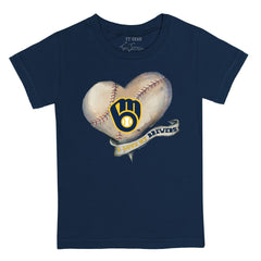 Milwaukee Brewers Tiny Turnip Youth Heart Banner T-Shirt Near Me