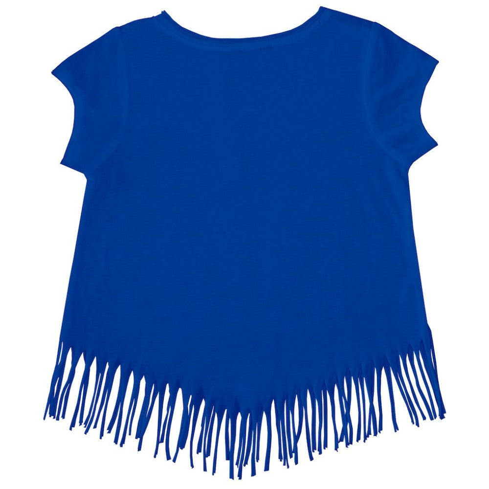 Chicago Cubs Tiny Turnip Girls Youth Heart Bat Fringe T-Shirt Discount