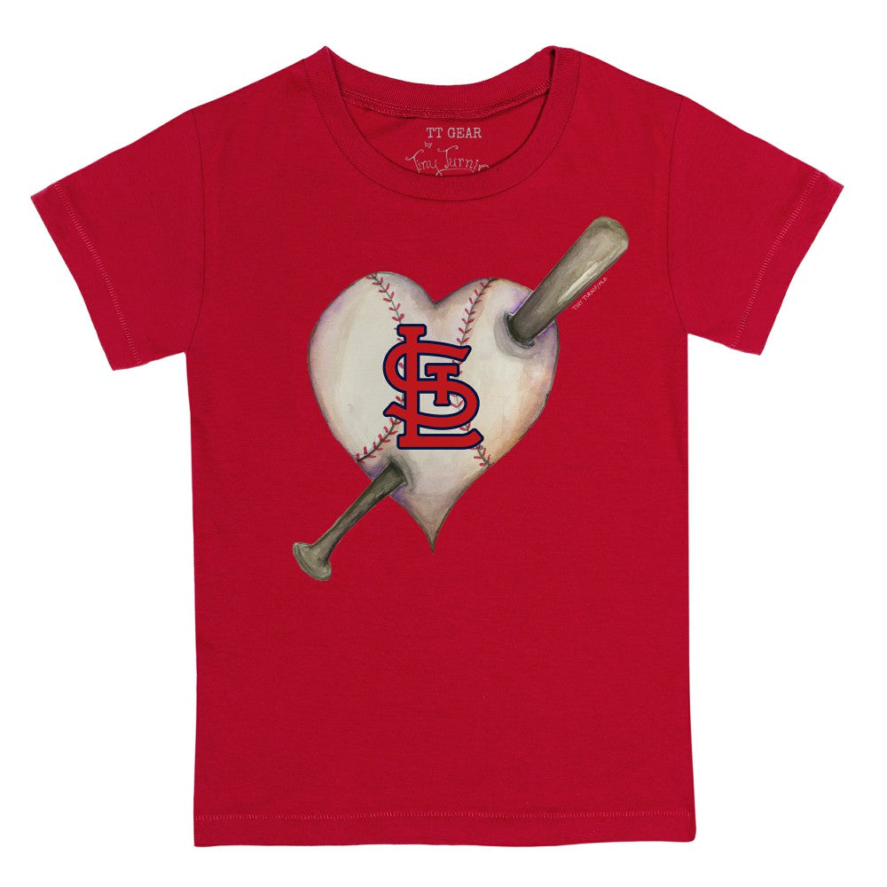 St. Louis Cardinals Tiny Turnip Youth Heart Bat T-Shirt Near Me