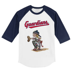 Cleveland Guardians Tiny Turnip Youth Kate 3/4-Sleeve Raglan T-Shirt Online