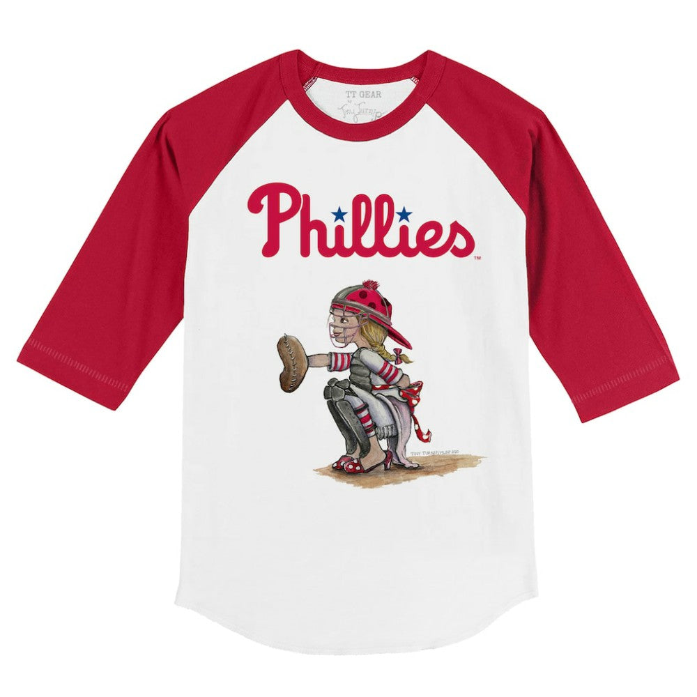 Philadelphia Phillies Tiny Turnip Youth Kate 3/4-Sleeve Raglan T-Shirt Outlet