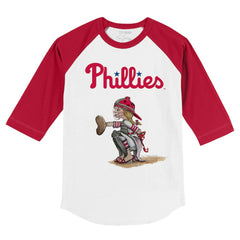 Philadelphia Phillies Tiny Turnip Youth Kate 3/4-Sleeve Raglan T-Shirt Outlet
