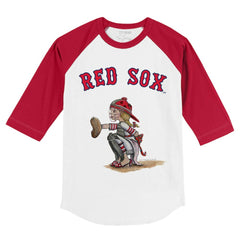 Boston Red Sox Tiny Turnip Youth Kate 3/4-Sleeve Raglan T-Shirt Discount