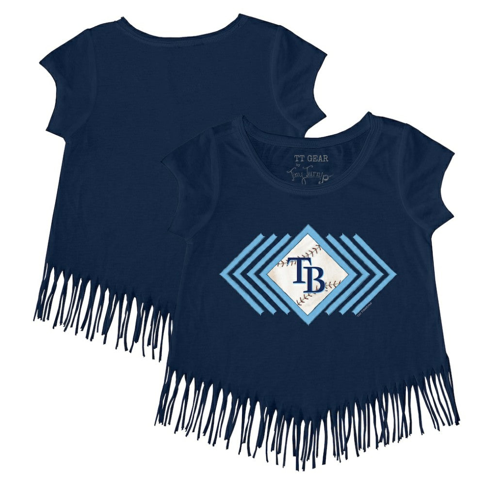 Tampa Bay Rays Tiny Turnip Girls Youth Prism Arrows Fringe T-Shirt Outlet