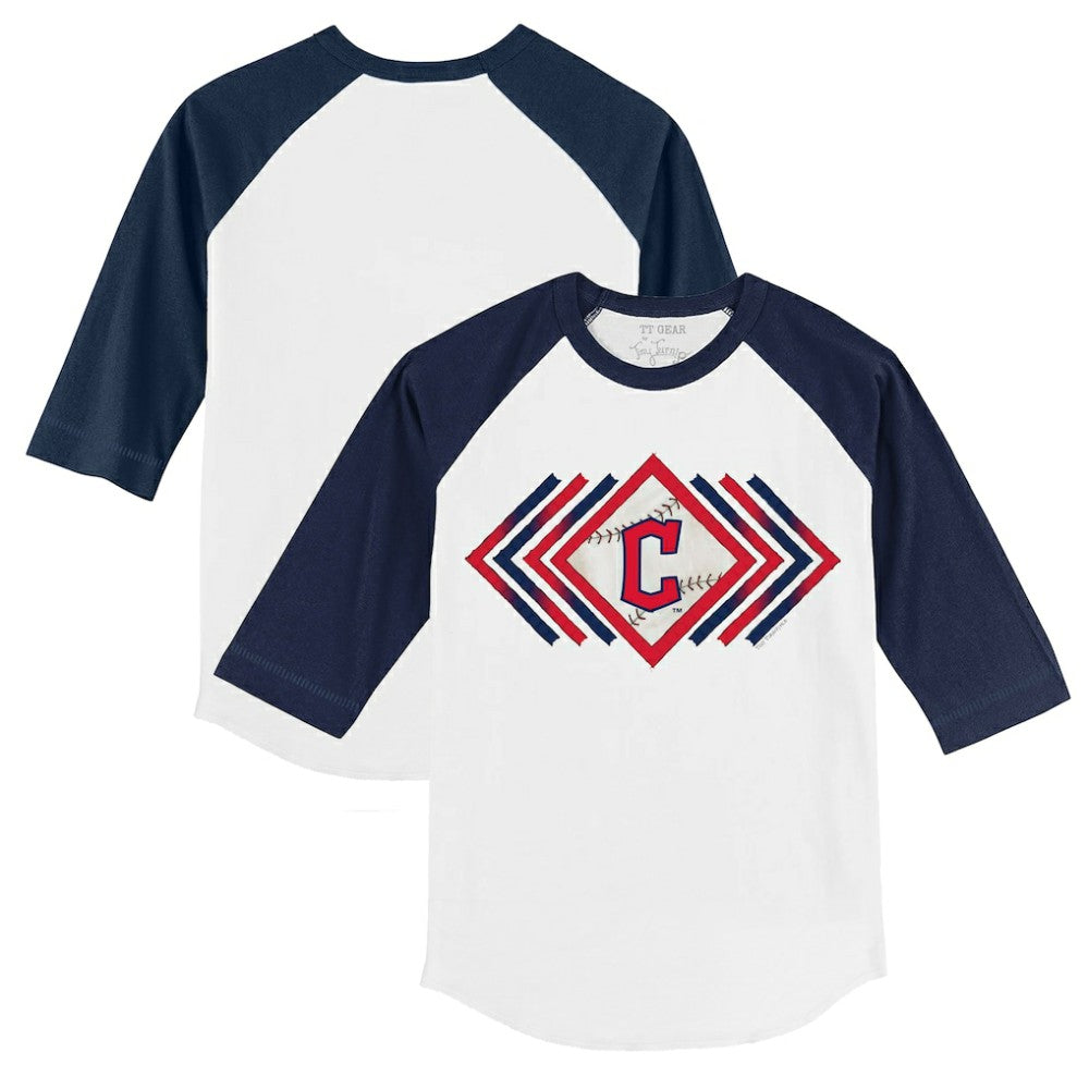 Cleveland Guardians Tiny Turnip Youth Prism Arrows 3/4-Sleeve Raglan T-Shirt Outlet