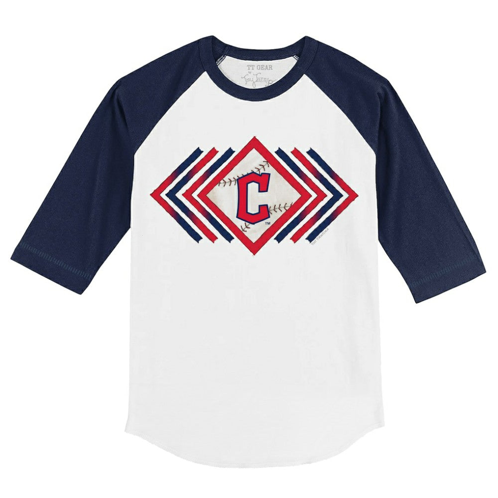 Cleveland Guardians Tiny Turnip Youth Prism Arrows 3/4-Sleeve Raglan T-Shirt Outlet