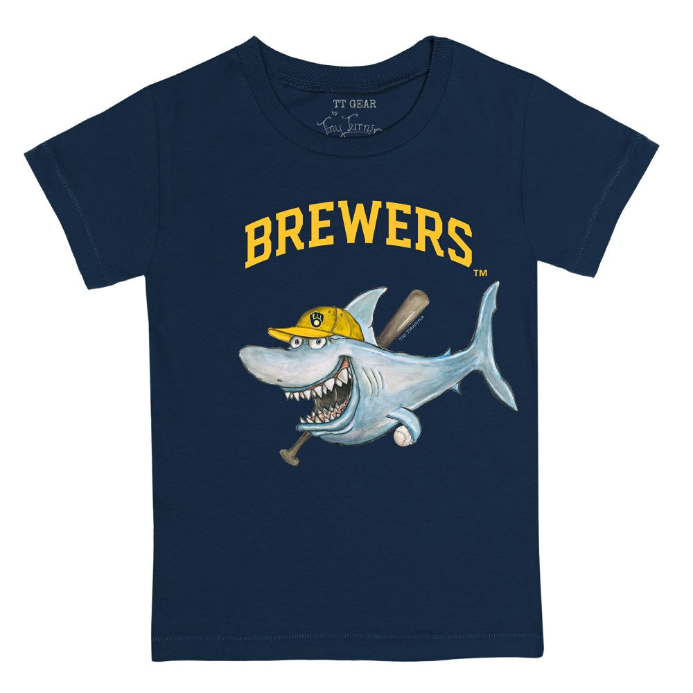 Milwaukee Brewers Tiny Turnip Youth Shark T-Shirt for sale