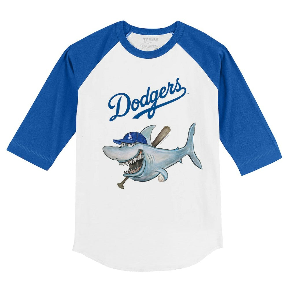 Los Angeles Dodgers Tiny Turnip Youth Shark 3/4-Sleeve Raglan T-Shirt Near Me