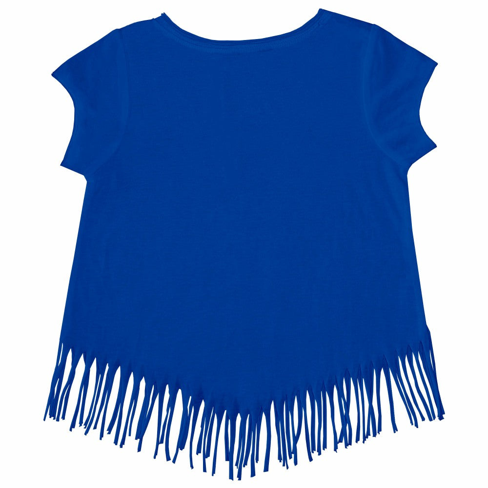 Kansas City Royals Tiny Turnip Girls Youth Stacked Fringe T-Shirt Outlet