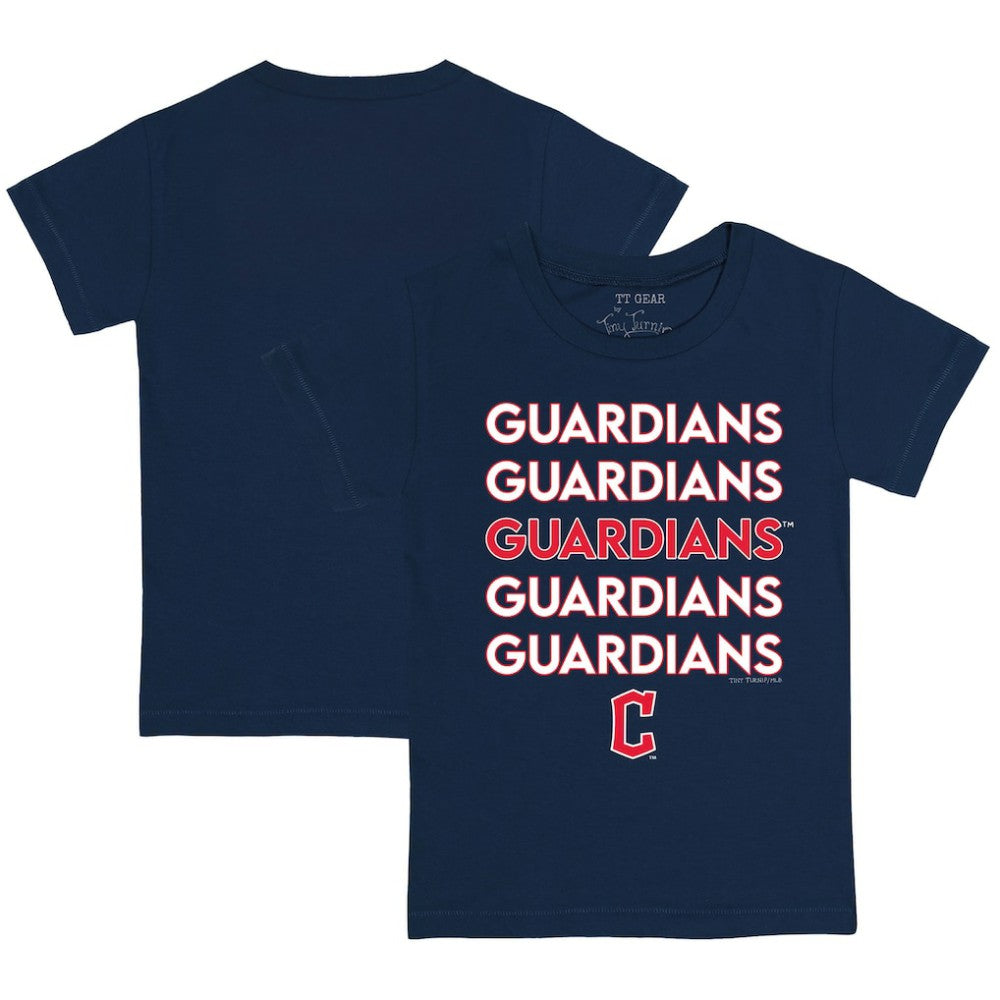 Cleveland Guardians Tiny Turnip Youth Stacked T-Shirt for sale