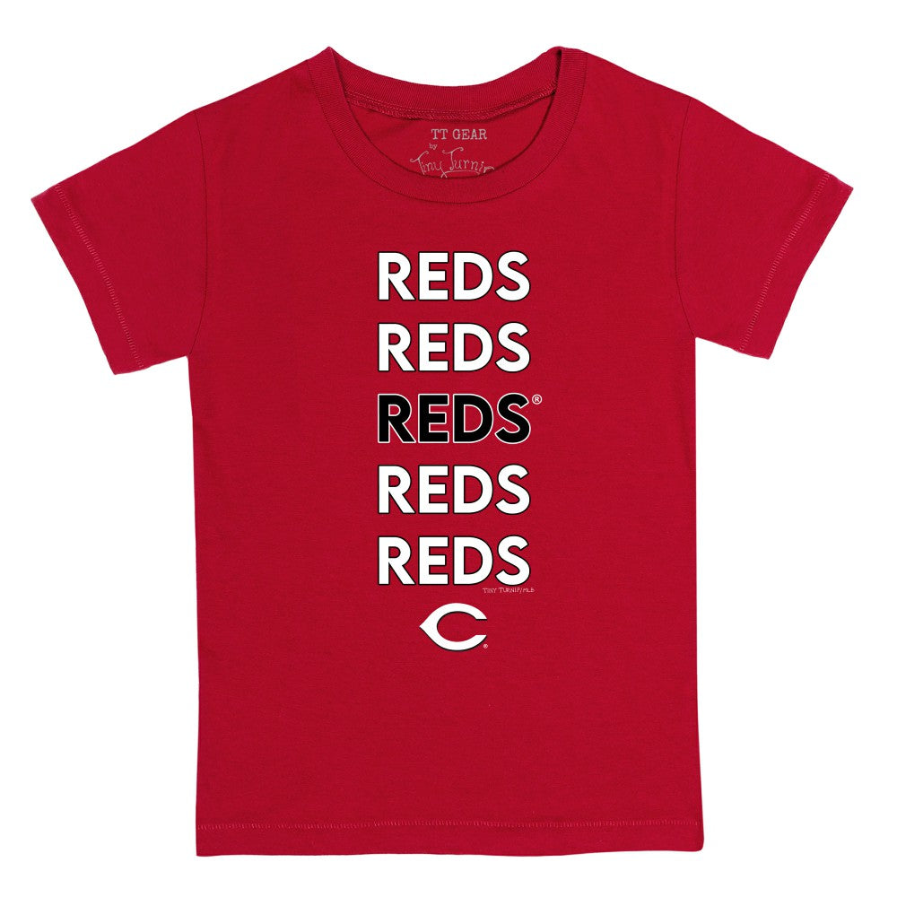 Cincinnati Reds Tiny Turnip Youth Stacked T-Shirt Online