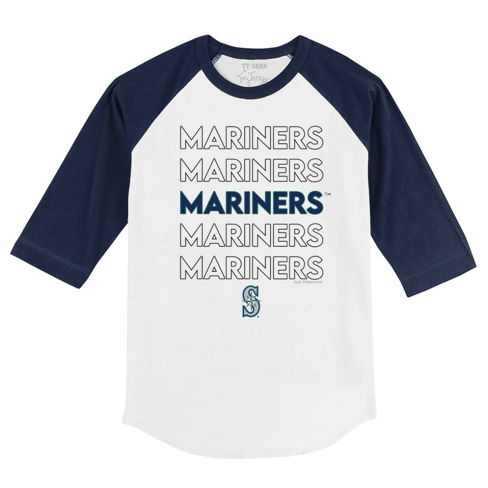 Seattle Mariners Tiny Turnip Youth Stacked 3/4-Sleeve Raglan T-Shirt Near Me