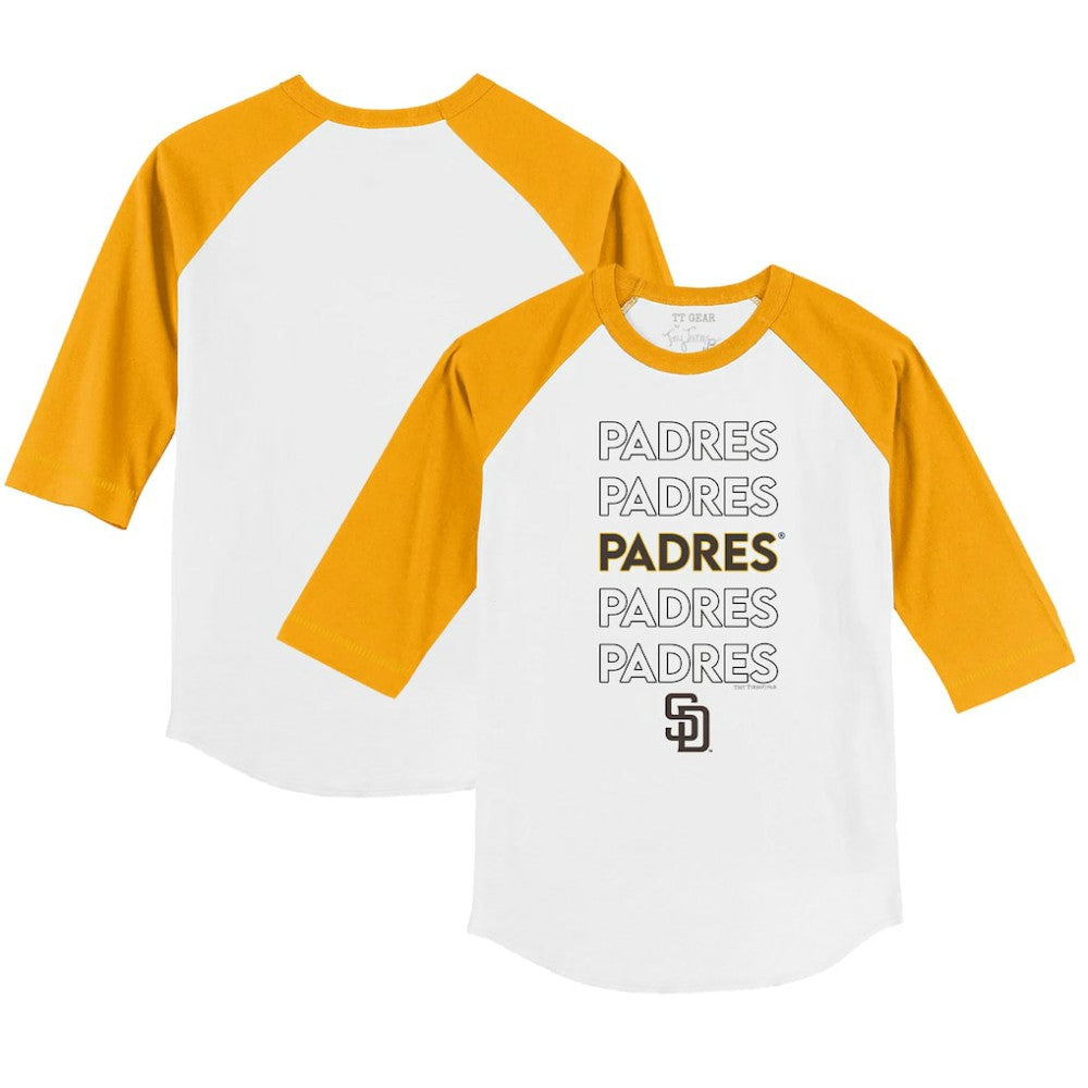 San Diego Padres Tiny Turnip Youth Stacked 3/4-Sleeve Raglan T-Shirt for sale