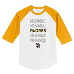 San Diego Padres Tiny Turnip Youth Stacked 3/4-Sleeve Raglan T-Shirt for sale