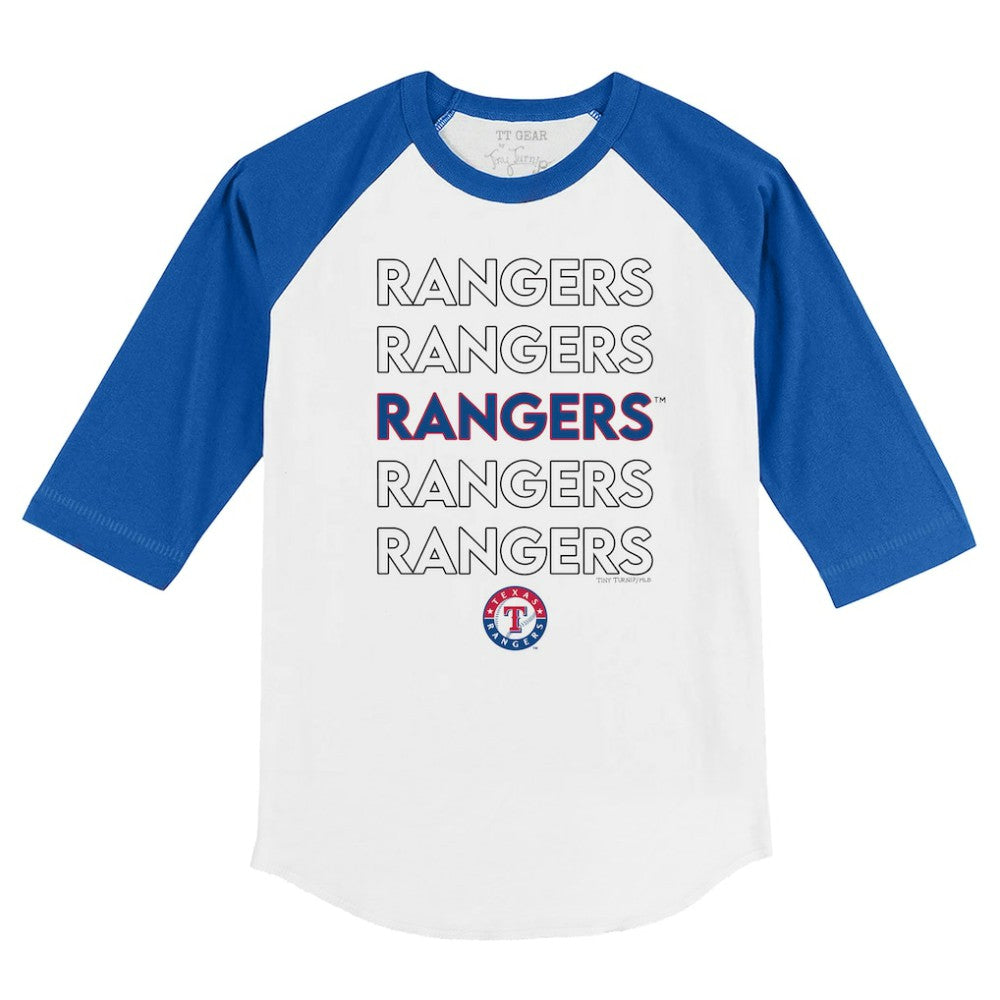 Texas Rangers Tiny Turnip Youth Stacked 3/4-Sleeve Raglan T-Shirt Outlet