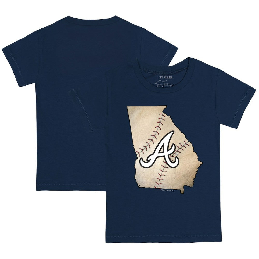 Atlanta Braves Tiny Turnip Youth State Outline T-Shirt Near Me