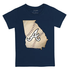 Atlanta Braves Tiny Turnip Youth State Outline T-Shirt Near Me