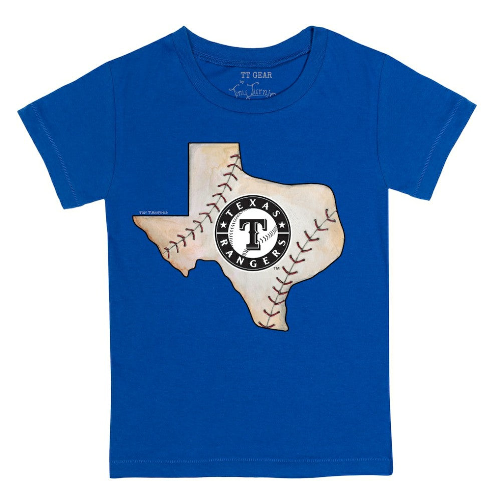 Texas Rangers Tiny Turnip Youth State Outline T-Shirt Sale
