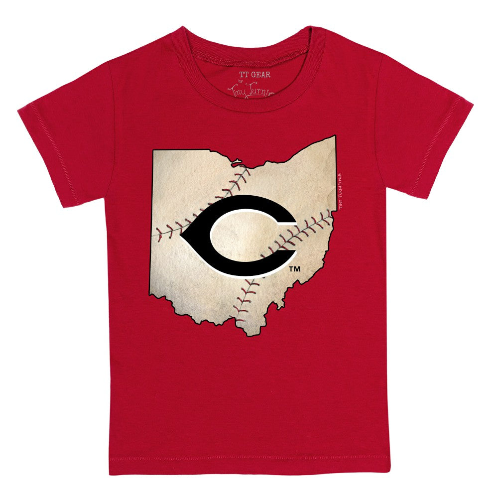 Cincinnati Reds Tiny Turnip Youth State Outline T-Shirt for sale