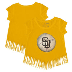 San Diego Padres Tiny Turnip Girls Youth Stitched Baseball Fringe T-Shirt Sale