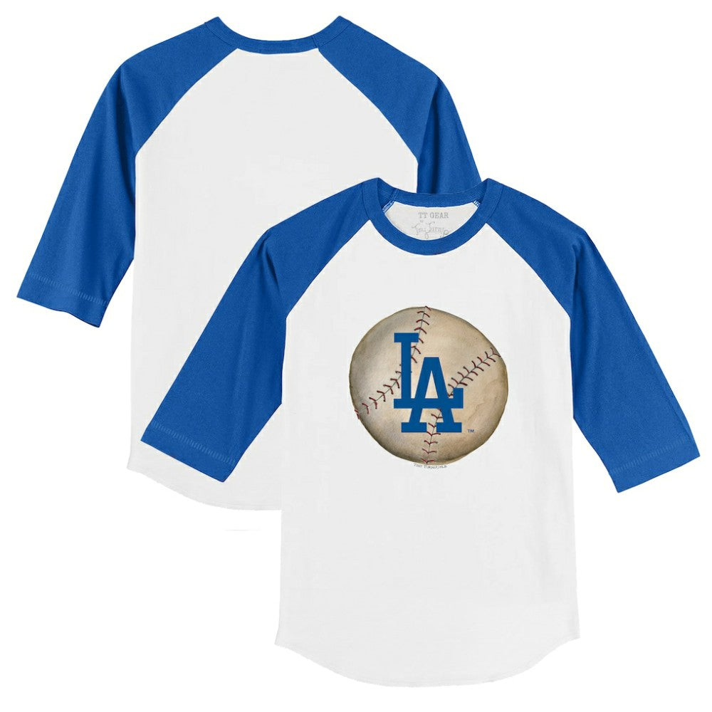 Los Angeles Dodgers Tiny Turnip Youth Stitched Baseball 3/4-Sleeve Raglan T-Shirt Outlet