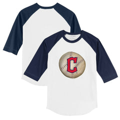 Cleveland Guardians Tiny Turnip Youth Stitched Baseball 3/4-Sleeve Raglan T-Shirt for sale