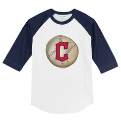 Cleveland Guardians Tiny Turnip Youth Stitched Baseball 3/4-Sleeve Raglan T-Shirt for sale
