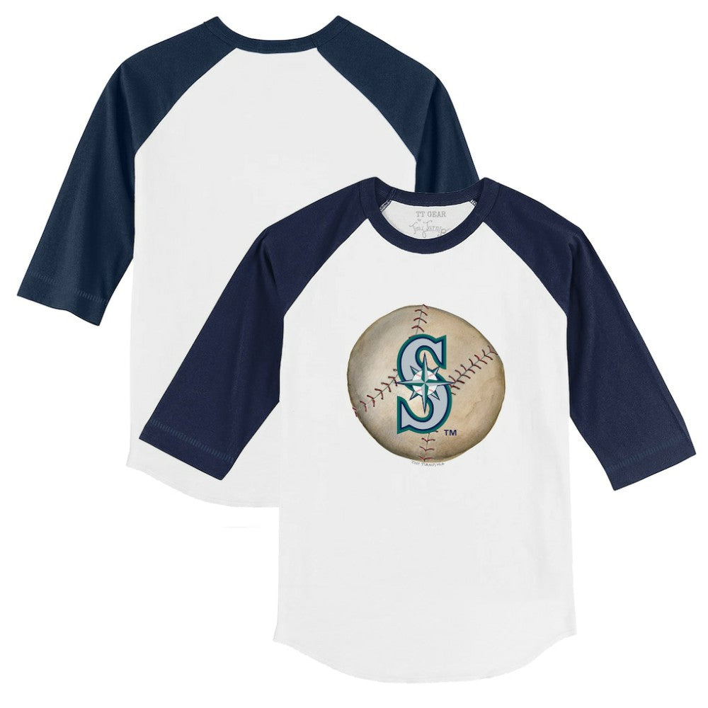 Seattle Mariners Tiny Turnip Youth Stitched Baseball 3/4-Sleeve Raglan T-Shirt Sale