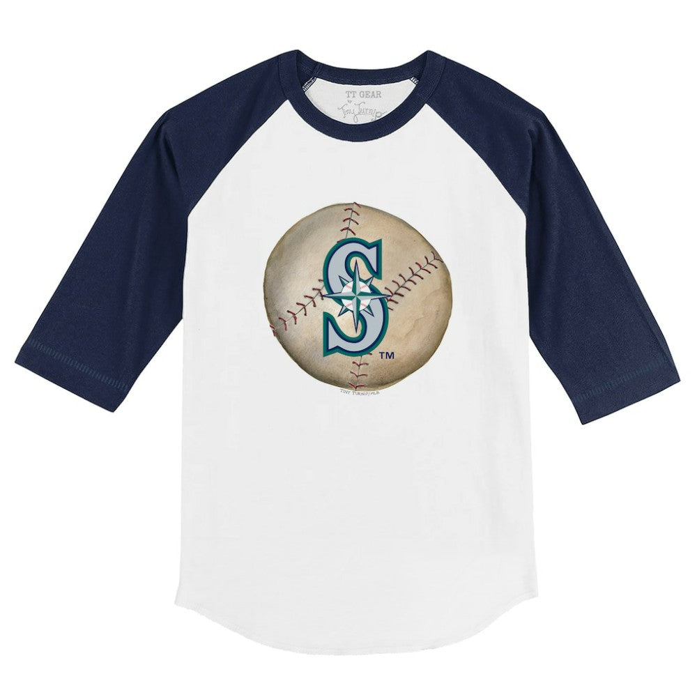 Seattle Mariners Tiny Turnip Youth Stitched Baseball 3/4-Sleeve Raglan T-Shirt Sale