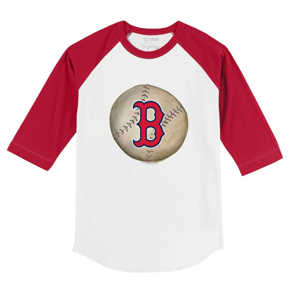 Boston Red Sox Tiny Turnip Youth Stitched Baseball 3/4-Sleeve Raglan T-Shirt Discount