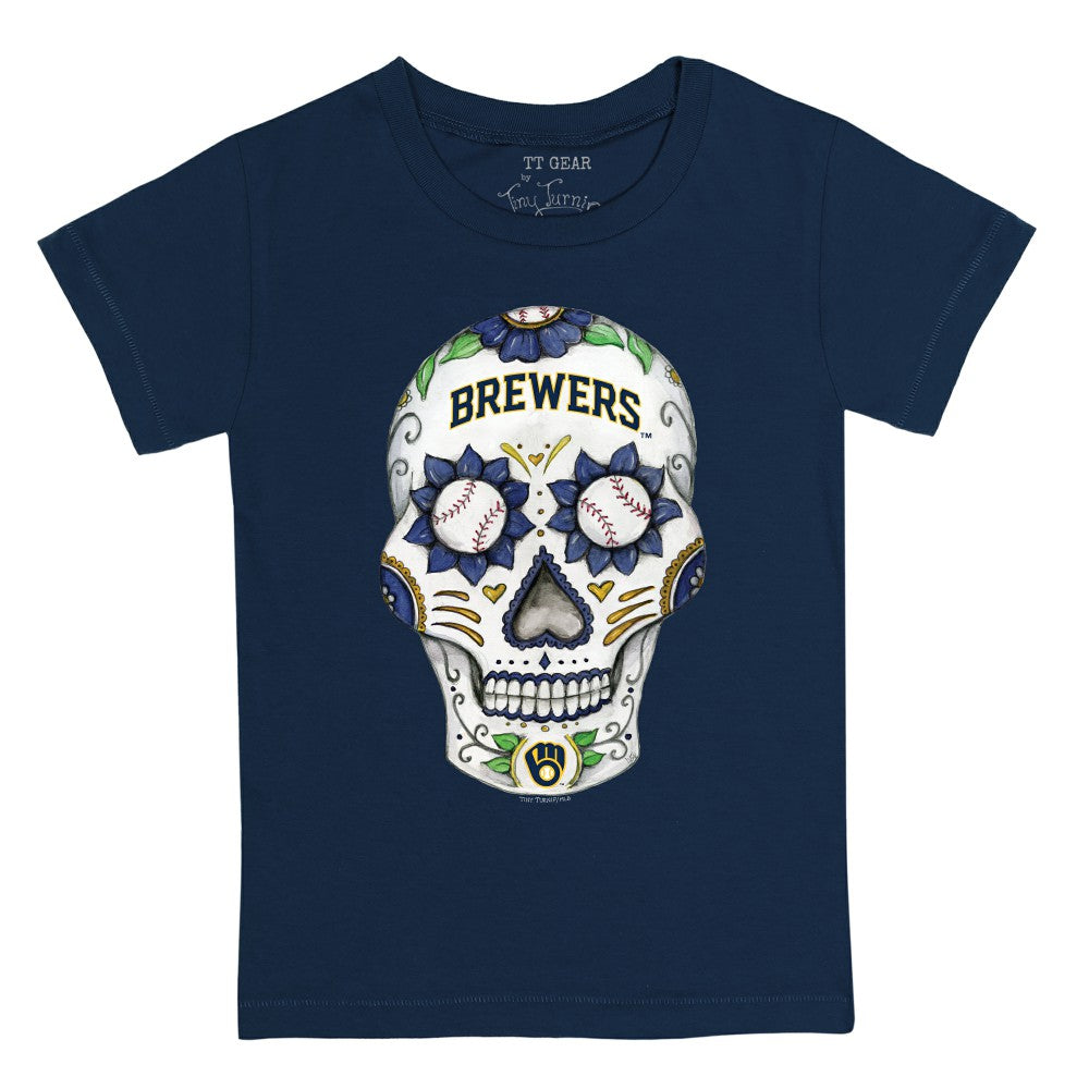 Milwaukee Brewers Tiny Turnip Youth Sugar Skull T-Shirt Online