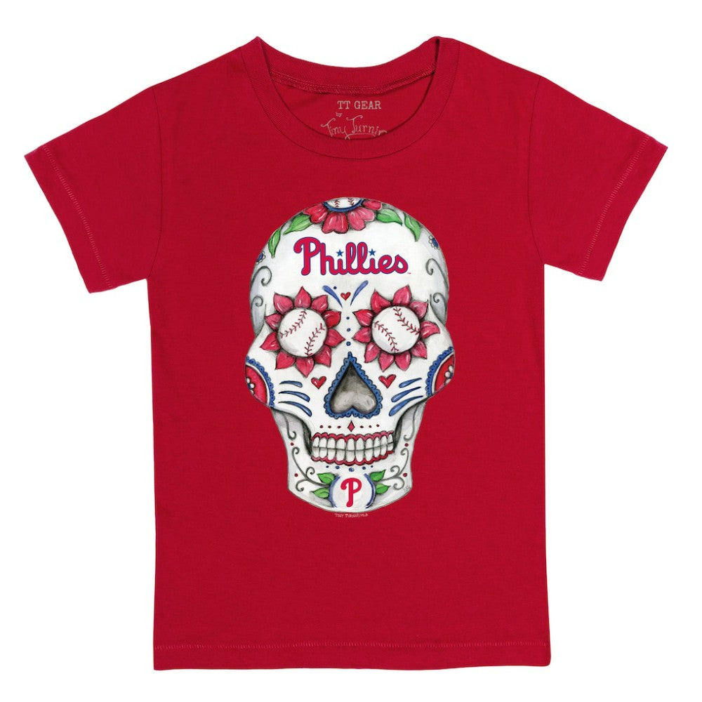 Philadelphia Phillies Tiny Turnip Youth Sugar Skull T-Shirt Discount